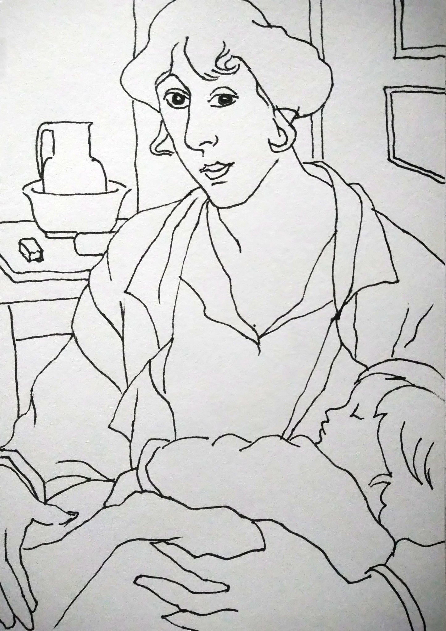 Mother and Child Study (after Serebriakova)