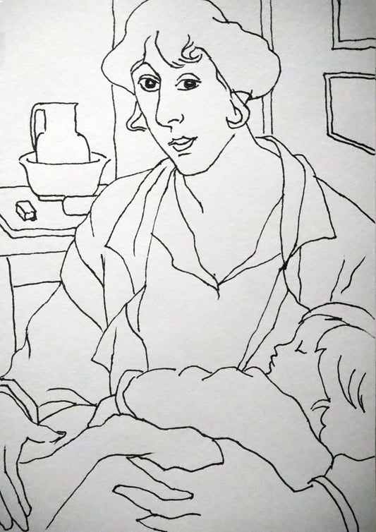 Mother and Child Study (after Serebriakova)